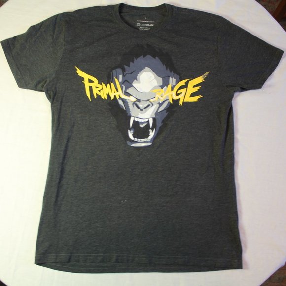 Overwatch lootcrate primal rage dark grey large shirt - Picture 1 of 2